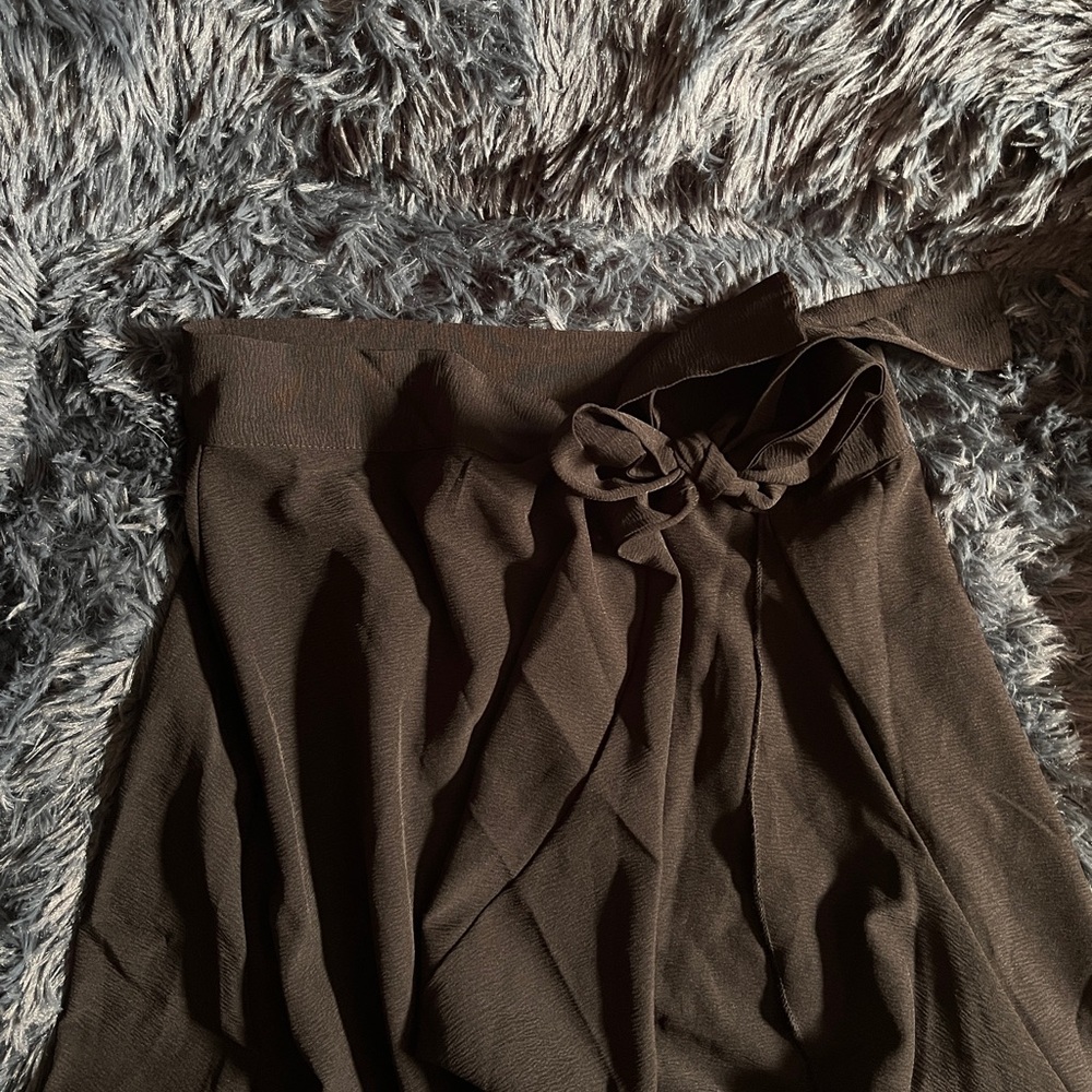 Elegant black coverup Skirt with Bow Detail